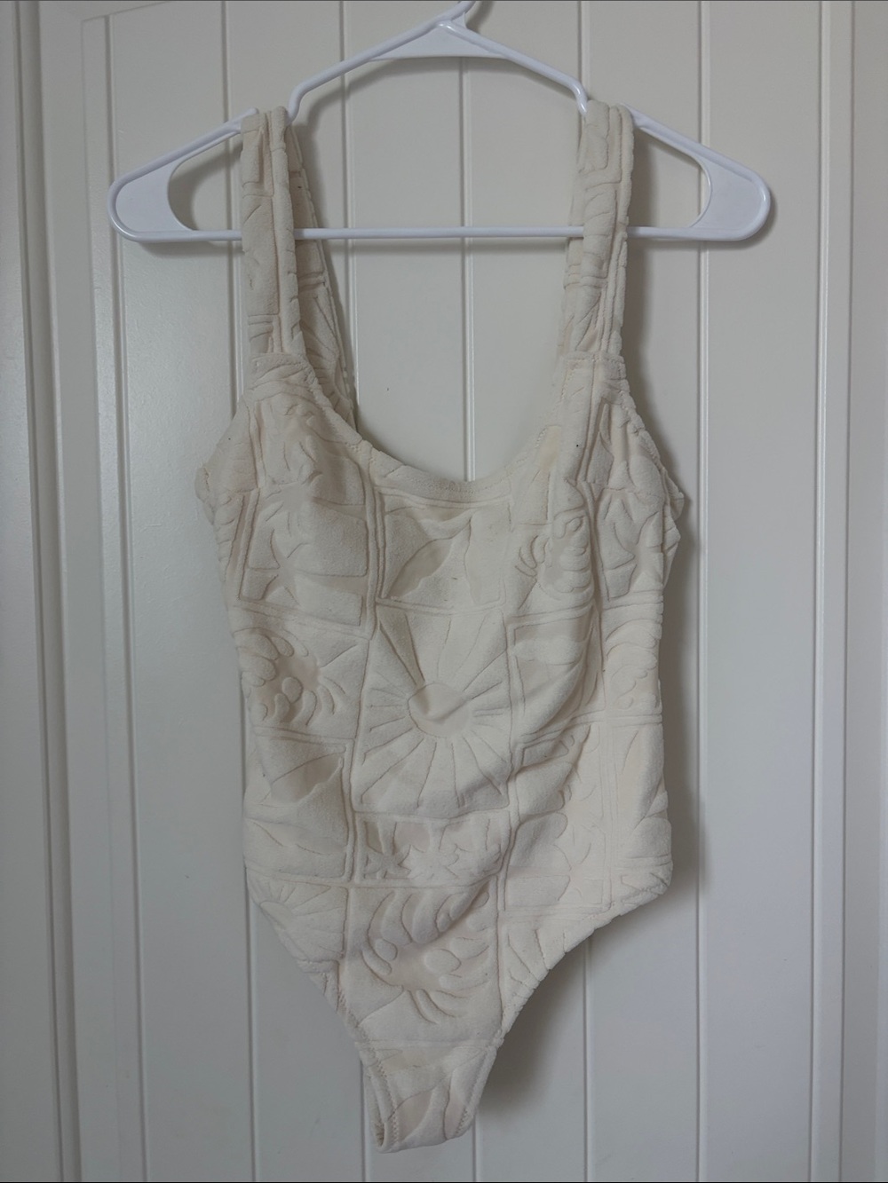Rip Curl Cream Textured One-Piece Swimsuit